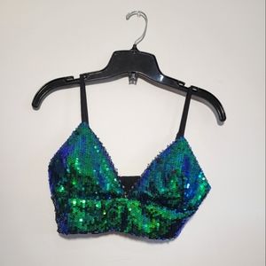 Sequin bralette festival top / XL.